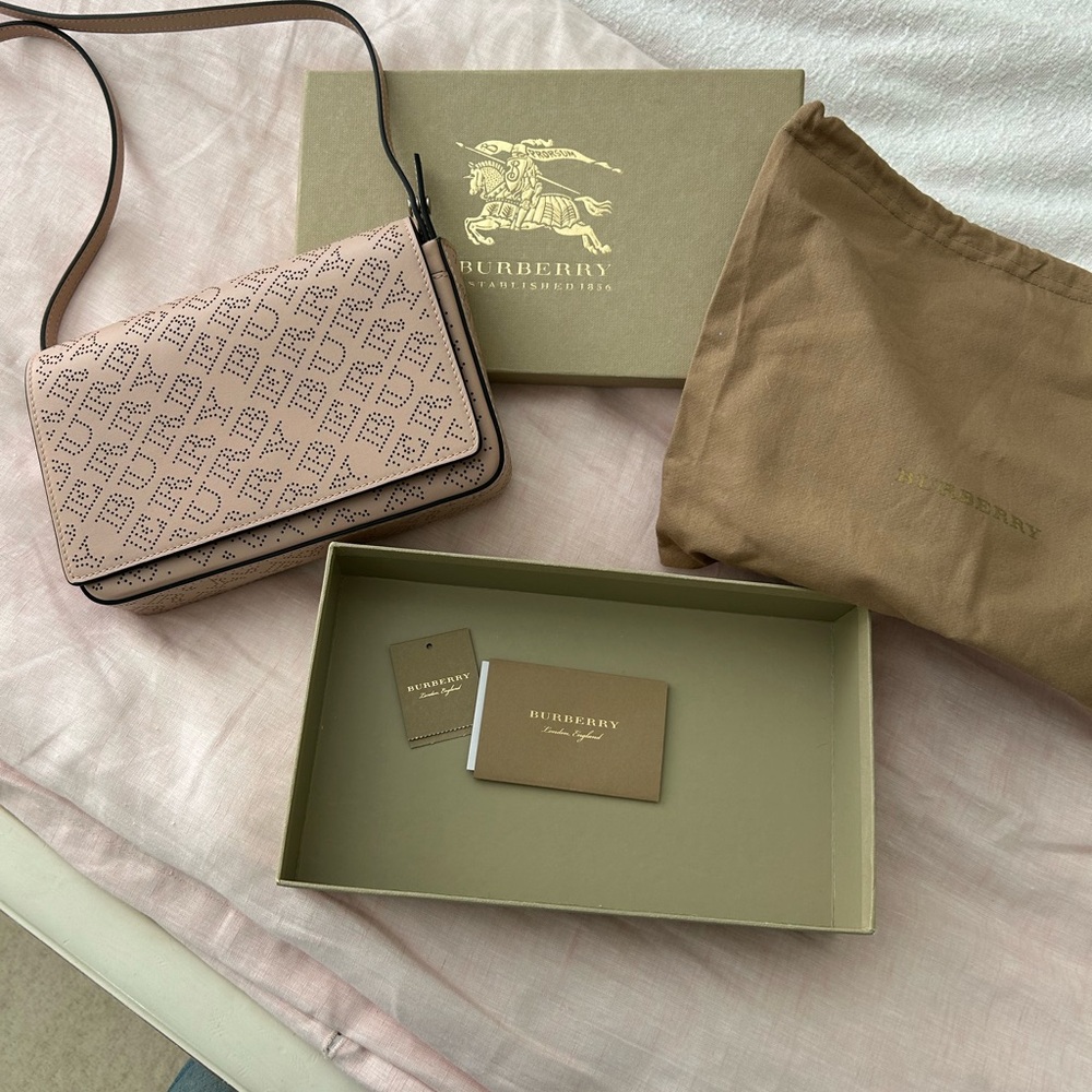 Burberry Fawn Pink Monogram Crossbody Bag
